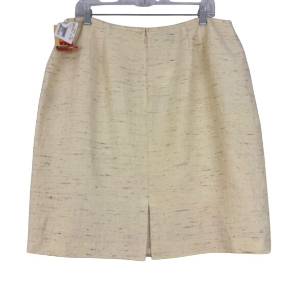 Lafayette 148 Skirt Women's 16 Tweed Pencil Skirt Back Slit Lined Multicolor - Picture 7 of 14